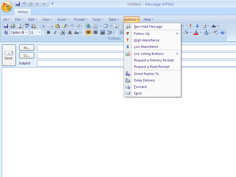 Screenshot af Classic Menu for Outlook