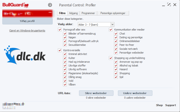 Screenshot af Bullguard Internet Security