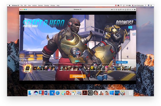 Screenshot af Parallels Desktop for Mac