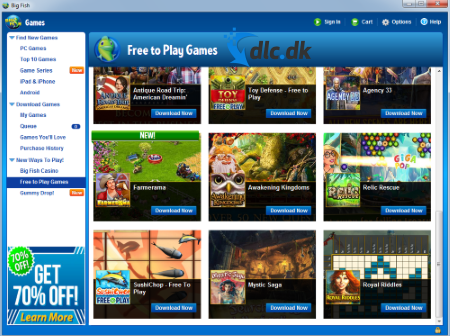 Screenshot af Big Fish Games