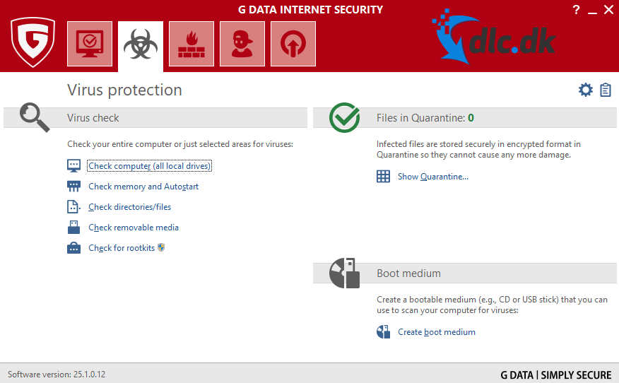 Screenshot af G DATA Internet Security