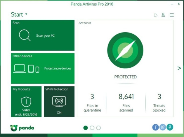 Screenshot af Panda Antivirus Pro