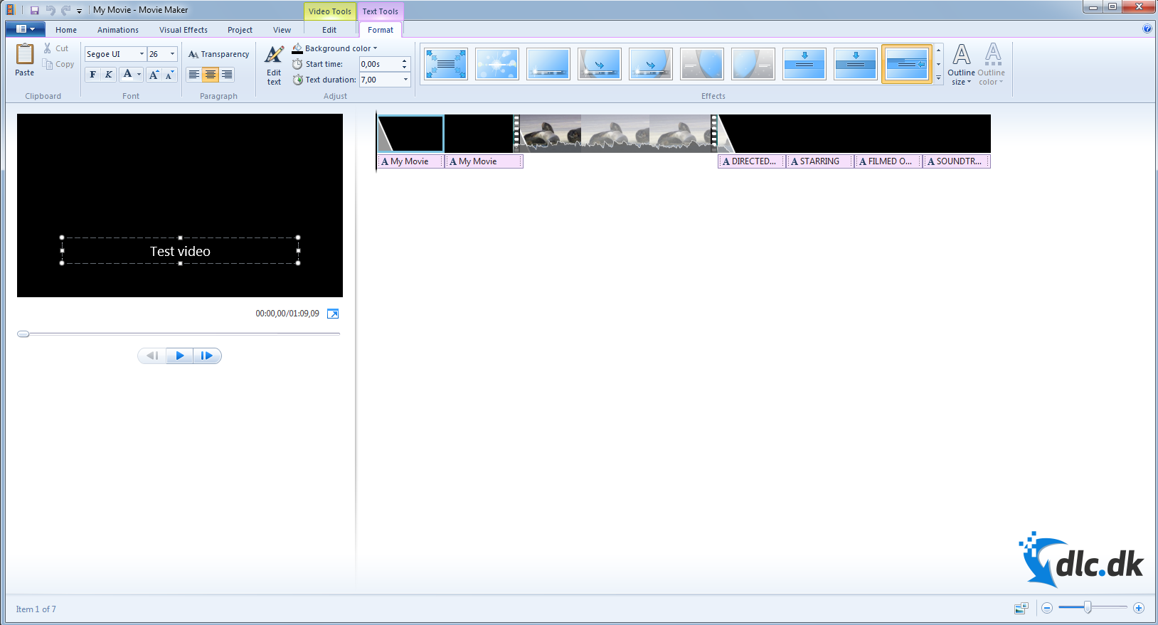 Screenshot af Windows Live Movie Maker