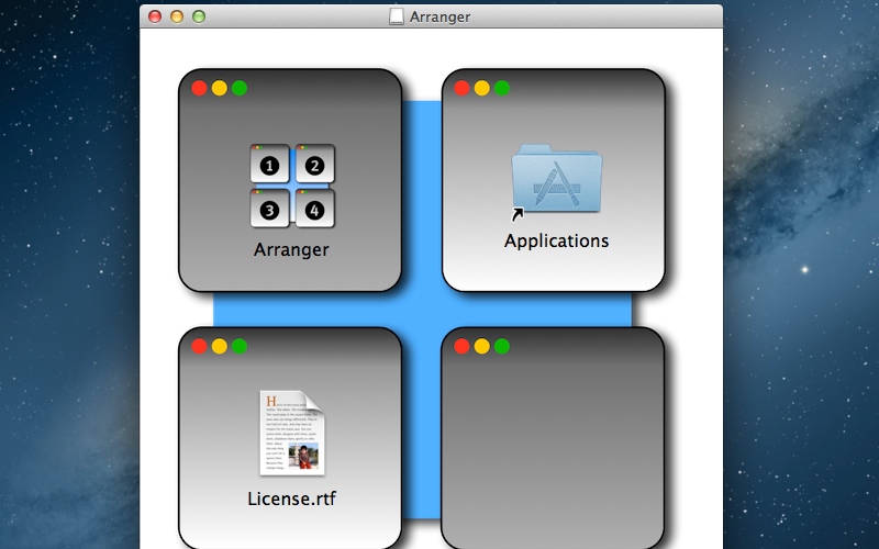 Screenshot af Arranger til Mac