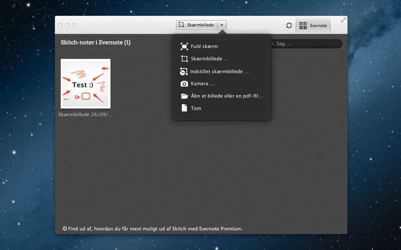 Screenshot af Skitch til Mac