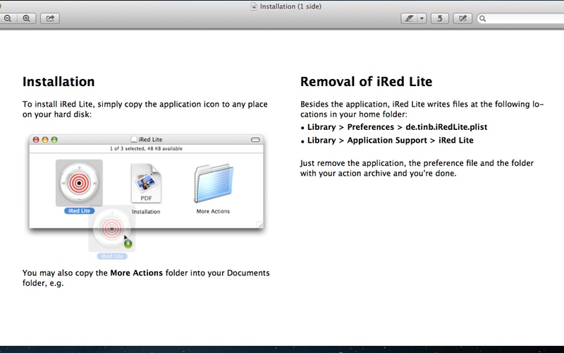 Screenshot af iRed Lite til Mac