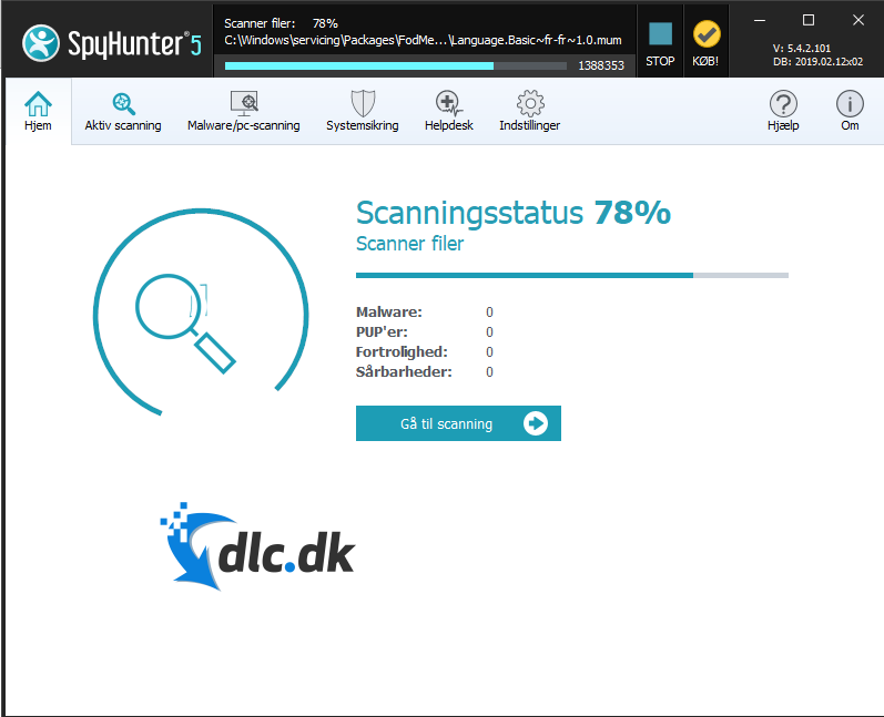 Screenshot af SpyHunter (Dansk)