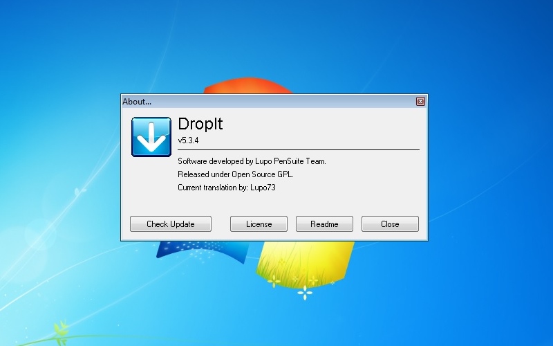 Screenshot af DropIt