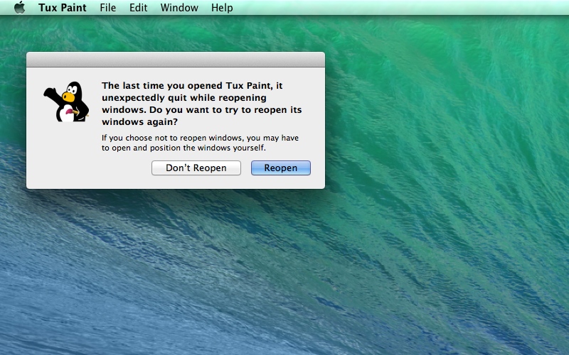 Screenshot af Tux Paint til Mac
