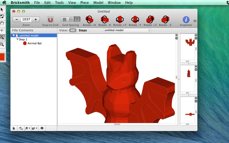 Screenshot af BrickSmith til Mac