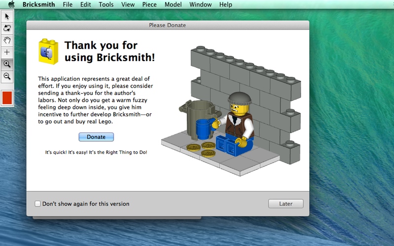 Screenshot af BrickSmith til Mac
