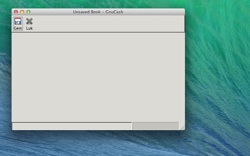 Screenshot af GnuCash til Mac