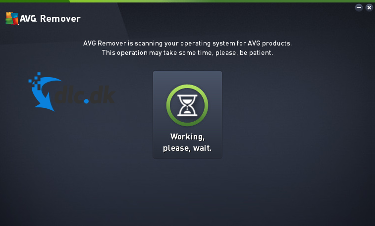 Screenshot af AVG Remover