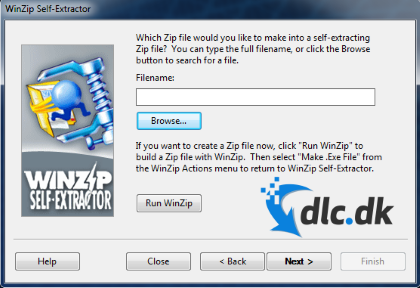 Screenshot af WinZip Self-Extractor