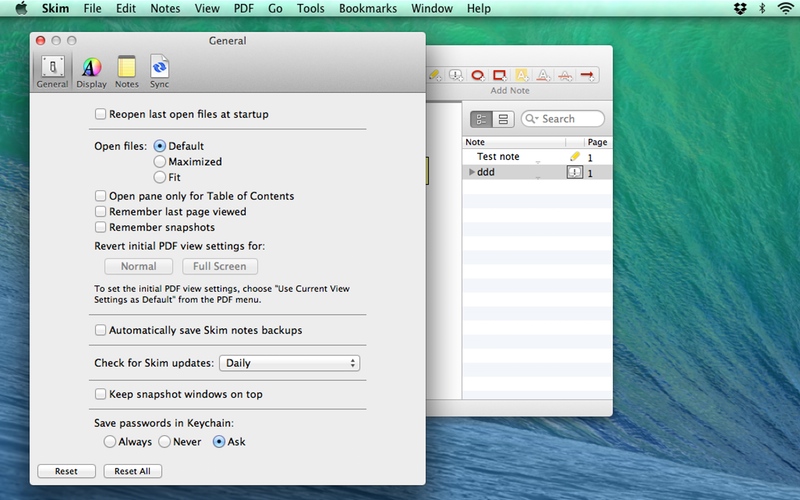 Screenshot af Skim til Mac