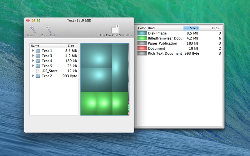 Screenshot af Disk Inventory X til Mac