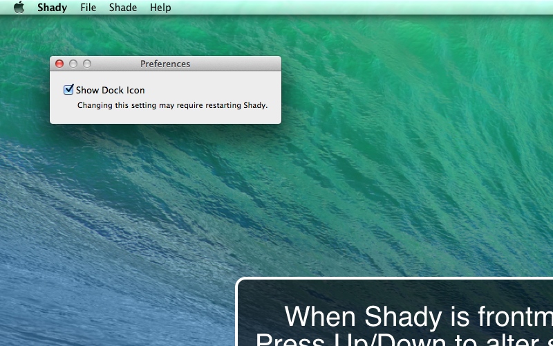 Screenshot af Shady til Mac