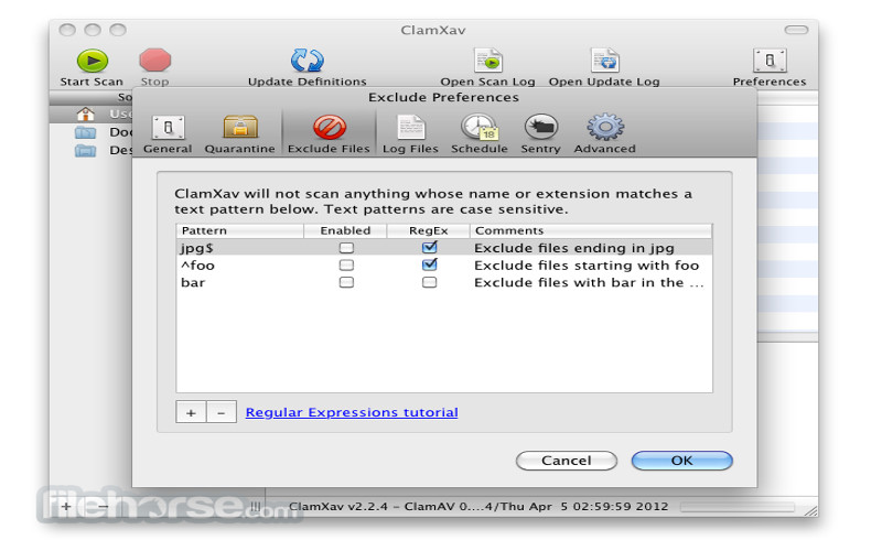 Screenshot af ClamXav Til Mac