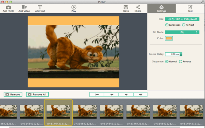 Screenshot af PicGIF til Mac