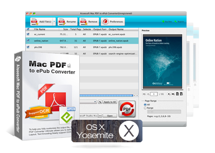 Screenshot af Aiseesoft PDF to ePub Converter (til Mac)