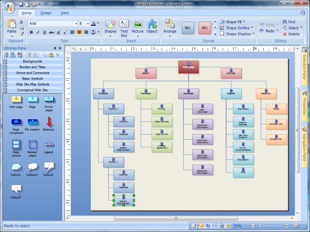 Screenshot af DiagramStudio