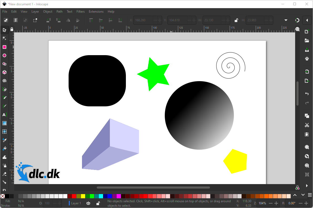 Screenshot af Inkscape til Mac