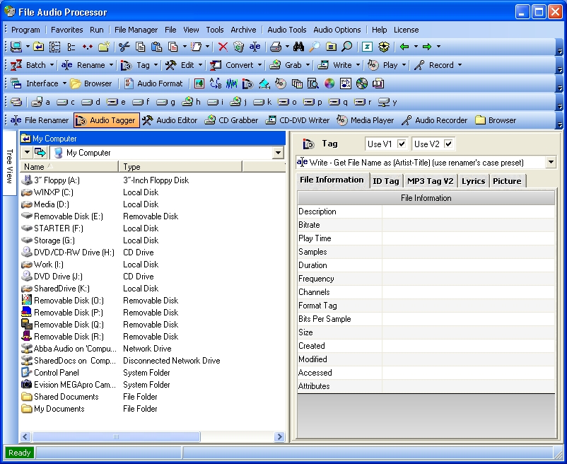 Screenshot af File Audio Processor