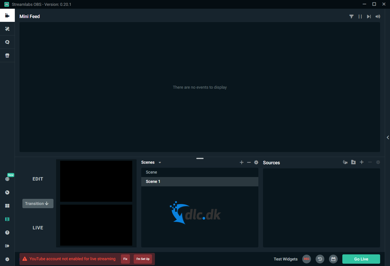 Screenshot af Streamlabs
