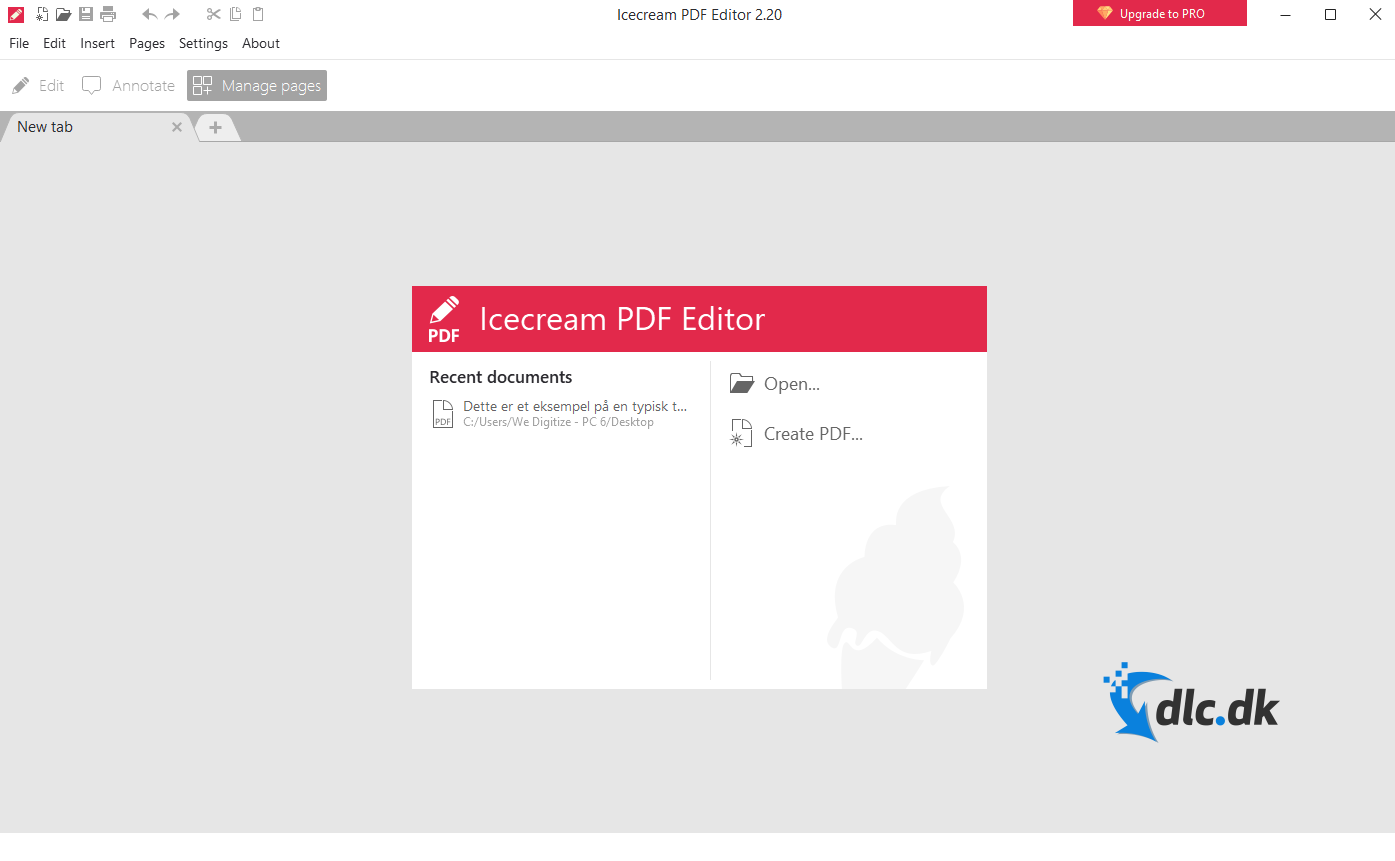 Screenshot af Icecream PDF Editor