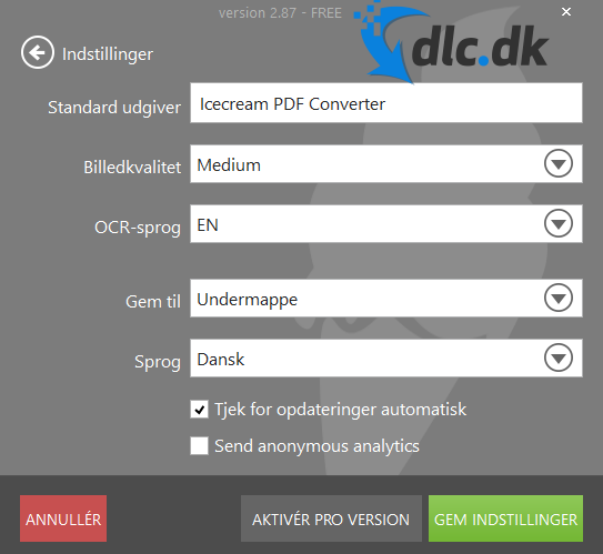 Screenshot af Icecream PDF Converter