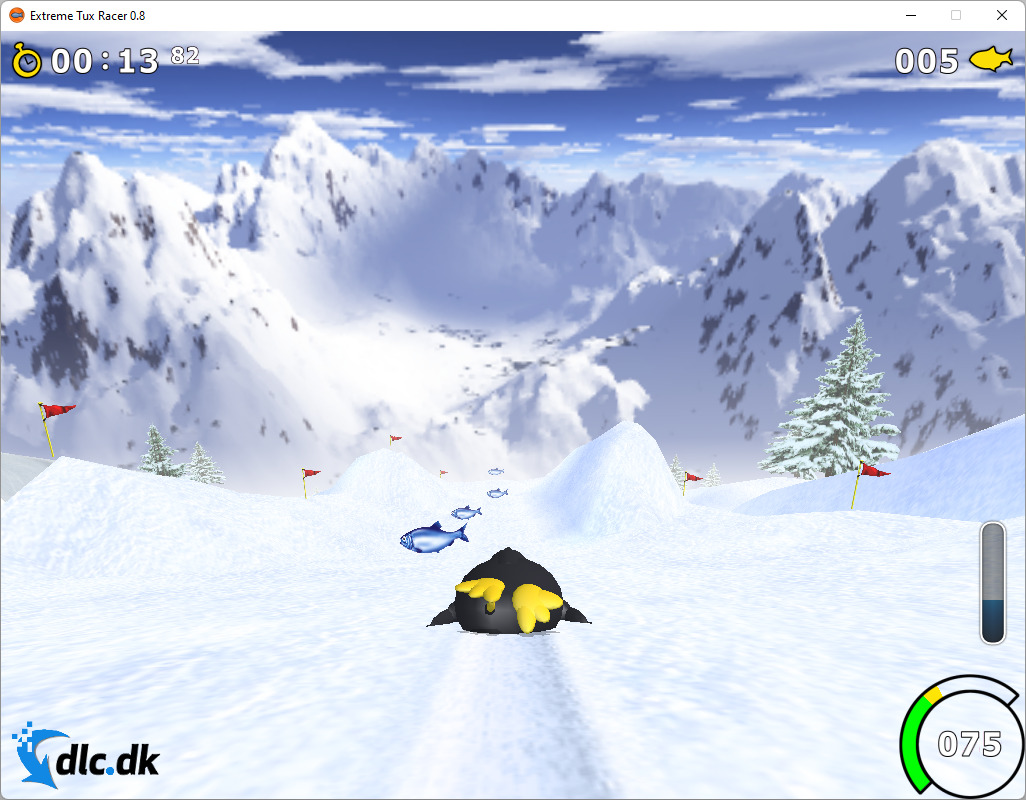 Screenshot af Extreme Tux Racer