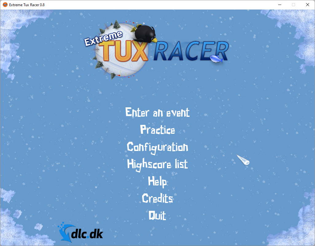 Screenshot af Extreme Tux Racer