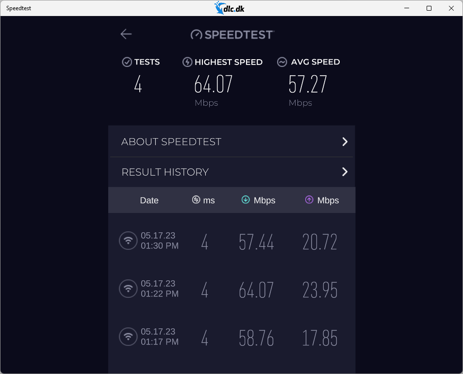 Screenshot af Speedtest by Ookla