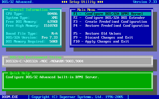 Screenshot af DOS4GW