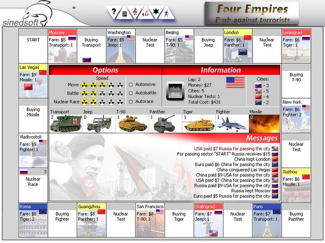 Screenshot af Four Empires: Bush against terrorists