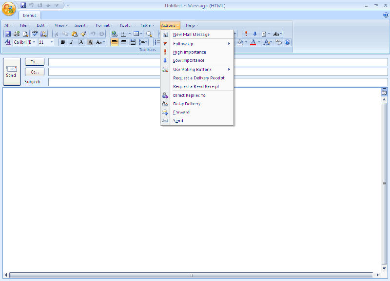 Screenshot af Classic Menu for Office 2007