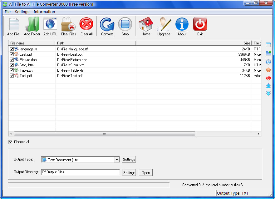 Screenshot af All File to All File Converter 3000