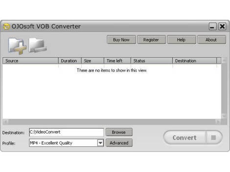 Screenshot af OJOsoft VOB Converter