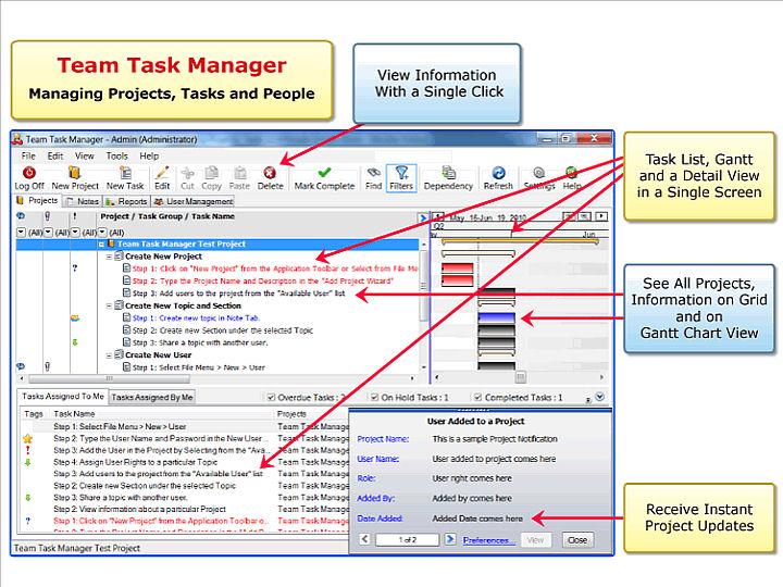 Screenshot af Team Task Manager