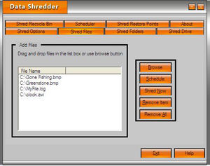 Screenshot af Data Shredder