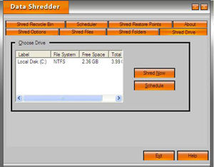 Screenshot af Data Shredder