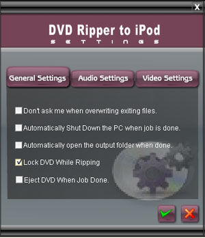 Screenshot af DVD Ripper To iPod 
