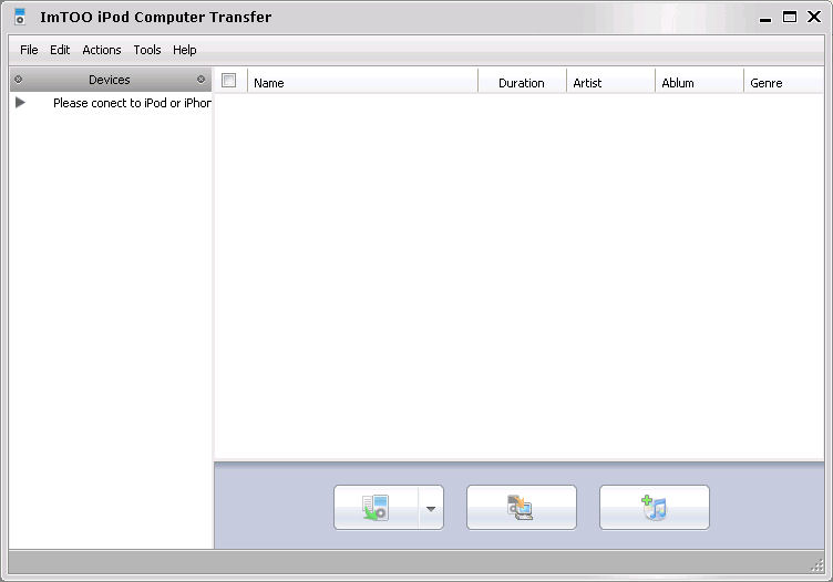 Screenshot af ImTOO iPod Computer Transfer