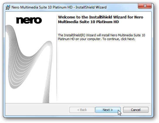 Screenshot af Nero Multimedia Suite Platinum HD