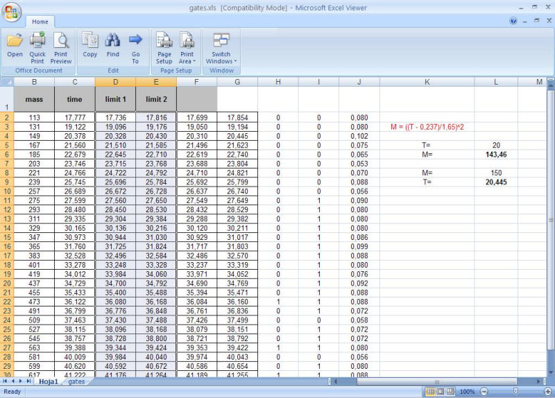 Screenshot af Microsoft Office Excel Viewer 