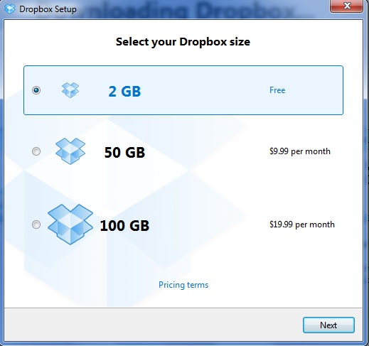 Screenshot af Dropbox til Mac