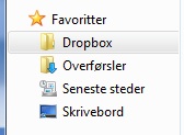 Screenshot af Dropbox til Mac