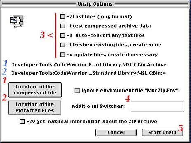 Screenshot af MacZip til Mac
