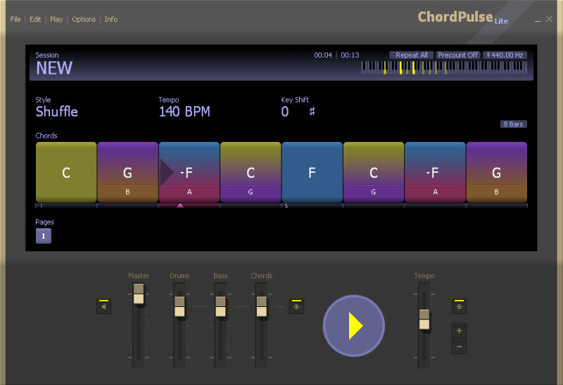 Screenshot af ChordPulse Lite 