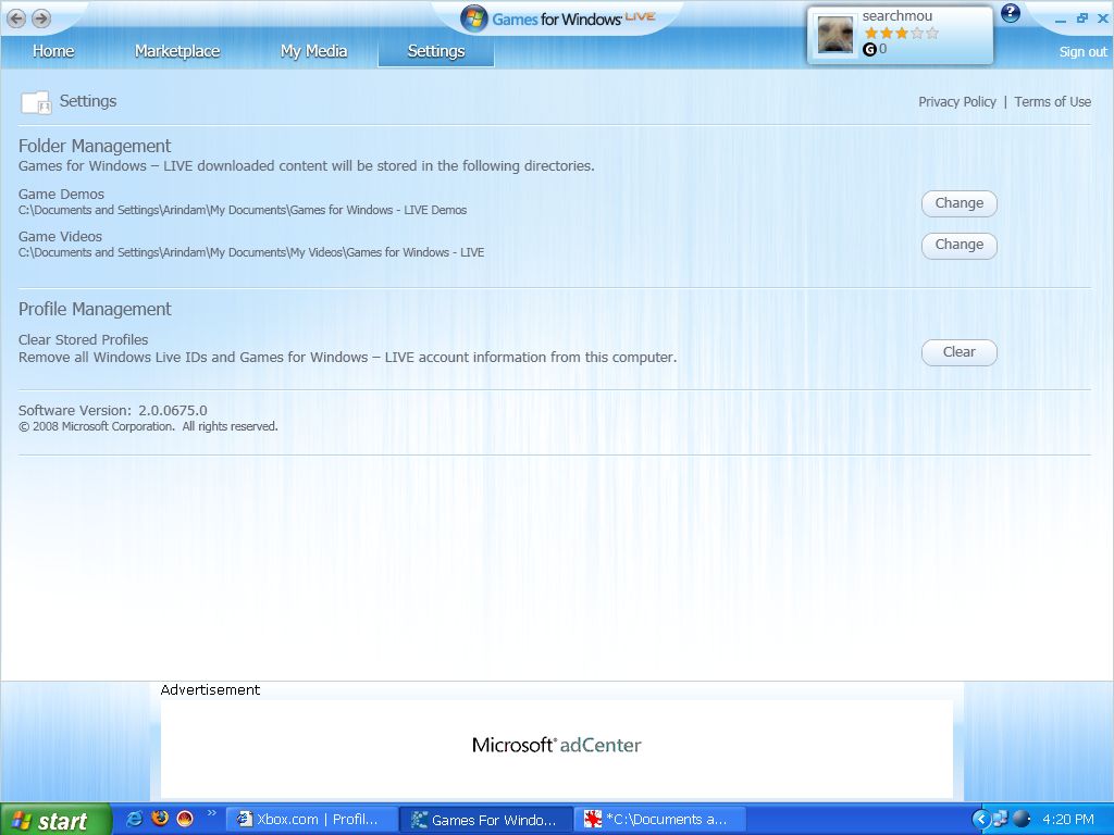 Screenshot af Microsoft spil til Windows